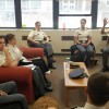 Cadets engage in round-table discussion at Virginia Tech's annual Leadership Conference.