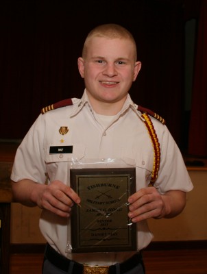 Cadet Daniel May (Stafford, VA) was named as the Winter recipient of the James G. Hogg Award for Academic and Athletic Excellence.