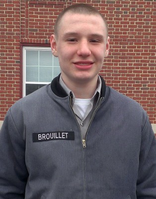 Cadet Caleb Brouillet, an 8th-grader from Waynesboro, VA, is named Fishburne Military School Cadet of the Month for February 2015.