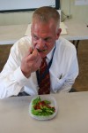 A salad fresh off the STEM proved to be a rewarding treat for the FMS Superintendent today.