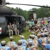 Cadets at JCLC are treated to a briefing and demonstration from a Medevac Helicopter Team