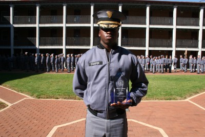 Cadet Major Brian Draper was honored by the DC Federation of Civic Associations with their Outstanding Leadership in Civil Rights Award