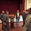 Agent Palermo discusses FBI careers with Fishburne Military School (VA) Cadet