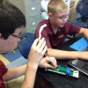 Rocket Club Cadets Preparing Equipment for a Data Download