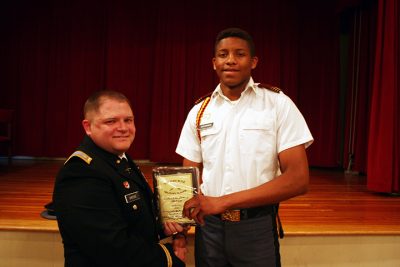 Fishburne Military School (Waynesboro, VA) honored Cadet Baboucar Sallah-Mohammed (Arlington, VA) with James G. Hogg Award