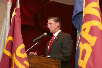 Kurt Cool '87 was Fishburne Military School's Guest Speaker at Blessing of the Colors