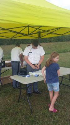 Fishburne Military School (VA) Key Club volunteer at Waynesboro Parks and Rec Kite Day