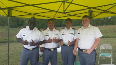 Fishburne Military School (VA) Key Club volunteer at Waynesboro Parks and Rec Kite Day