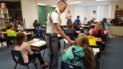 Fishburne Military School Cadets conduct Junior Achievement Outreach Project at Rockfish River Elementary