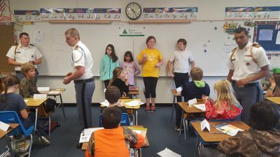 Fishburne Military School Cadets conduct Junior Achievement Outreach Project at Rockfish River Elementary