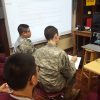 Fishburnes Military School's CyberPatriot team Skype with JMU Cyber Defense Club members