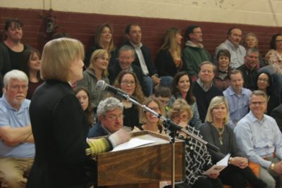 CAPT Erin Stone, Staff Judge Advocate at the United States Naval Academy and mother of FMS Senior Braydon Stone, provided a comforting, entertaining and motivating address about being a Fishburne Parent and the impact of Fishburne Military School upon her family's life.