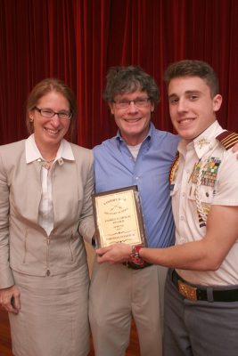 Fishburne Military School James G. Hogg award for Student Athlete was presented to Cadet Thomas Fosdick (Staunton, VA)