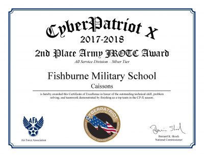 Fishburne Military School CyberPatriots earn 2nd 