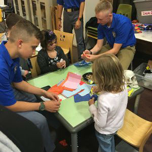 Fishburne Military School (Waynesboro, VA) Key Clubbers Volunteering at Waynesboro Public Library's "Haunted Library"